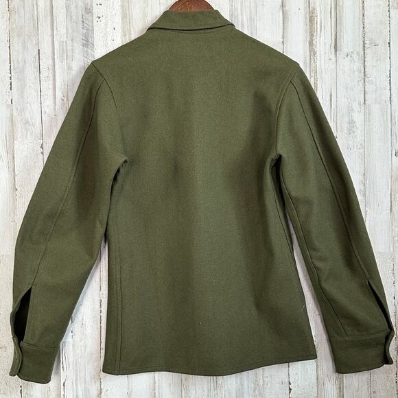 Vintage Army Cold Weather Field Shirt XS Green USA 1970s Wool Jacket EUC - Picture 2 of 10